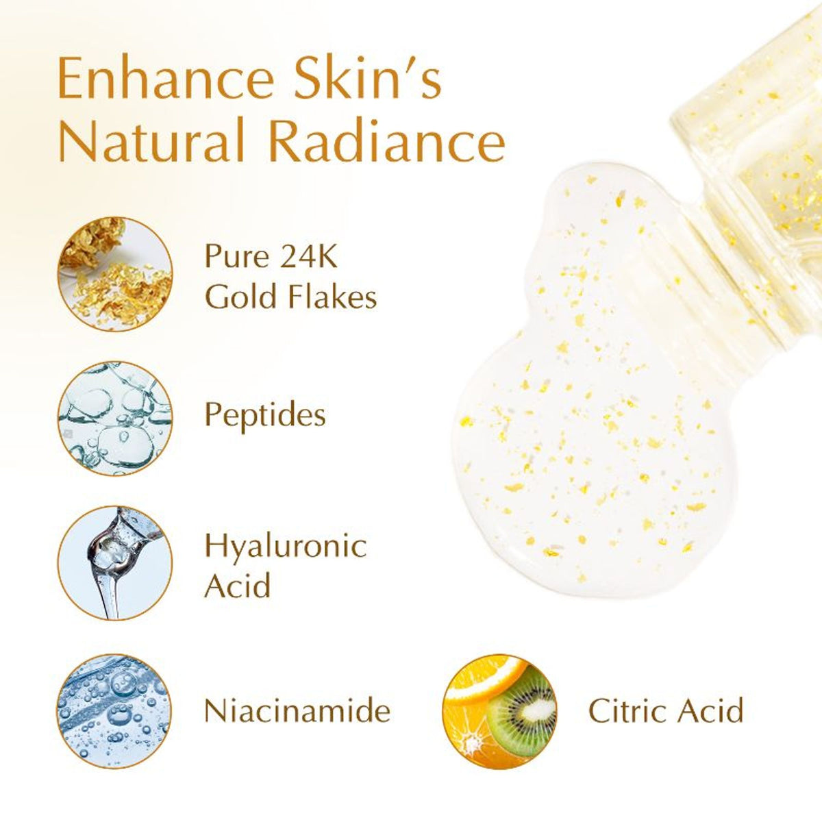 Bio-essence 24K Gold Toner, Pore Tightening, Hyaluronic Acid, Niacinamide & Peptides