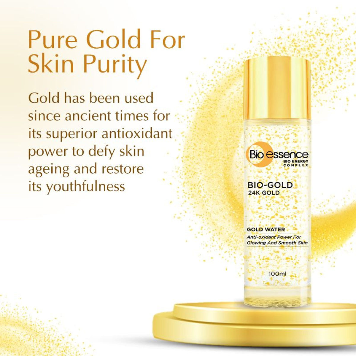 Bio-essence 24K Gold Toner, Pore Tightening, Hyaluronic Acid, Niacinamide & Peptides