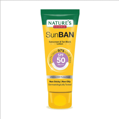 Nature's Essence Sunban Spf 50 Pa+++ Sunscreen & Tan Block Lotion