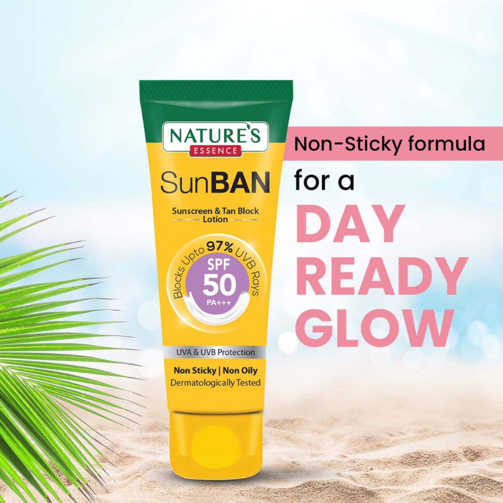 Nature's Essence Sunban Spf 50 Pa+++ Sunscreen & Tan Block Lotion