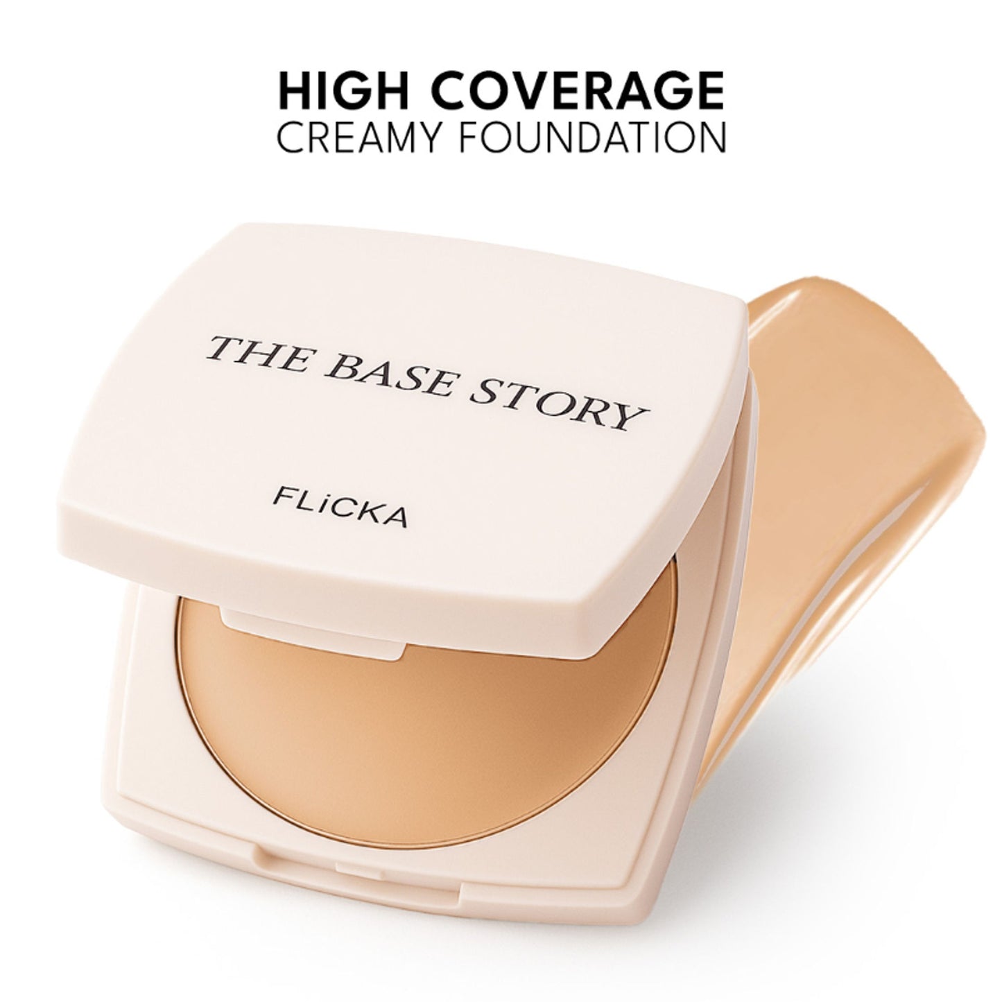 Flicka The Base Story Foundation High Coverage Satin Matte Finish Lightweight Waterproof - 03 Caramel