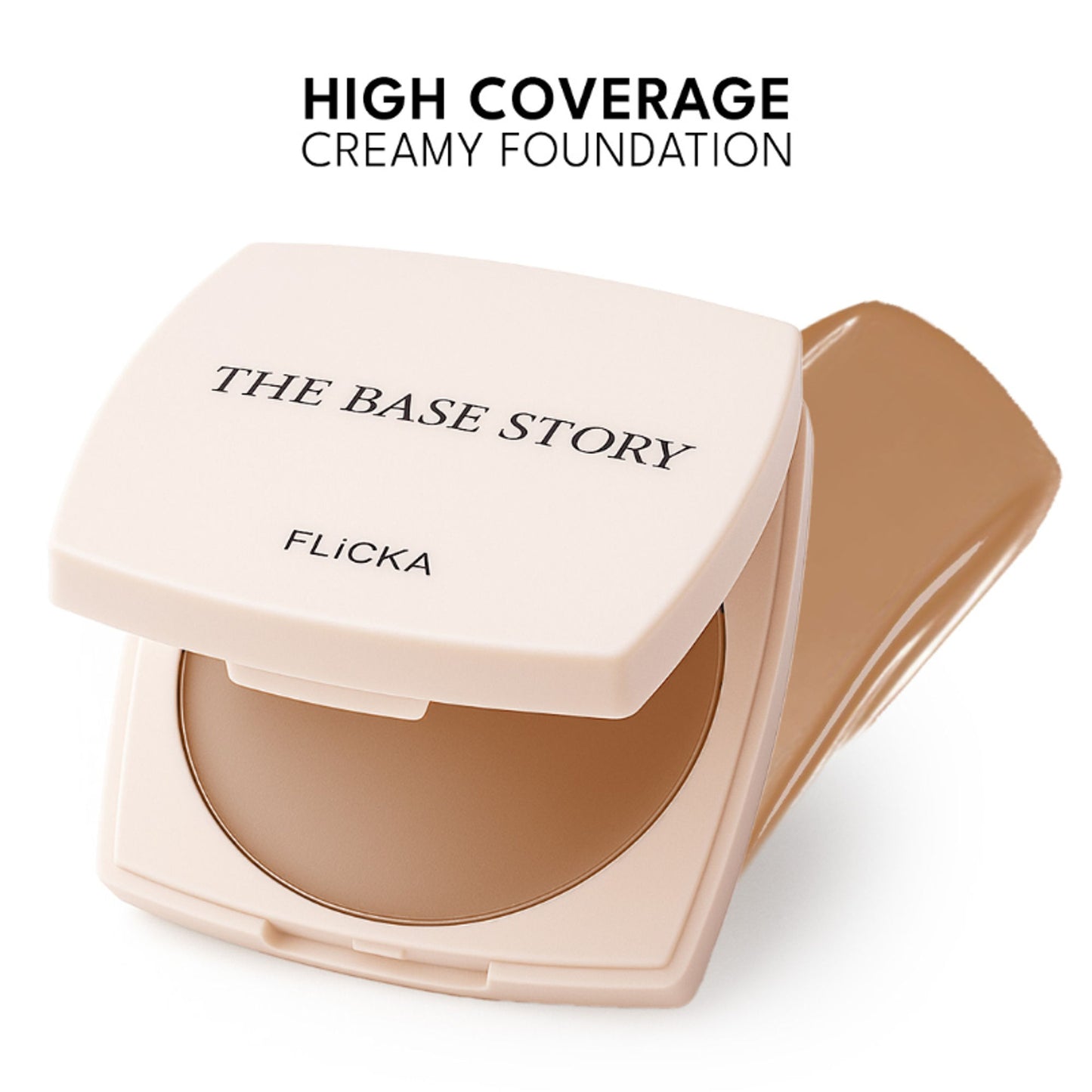 Flicka The Base Story Foundation High Coverage Satin Matte Finish Lightweight Waterproof - 05 Coffee