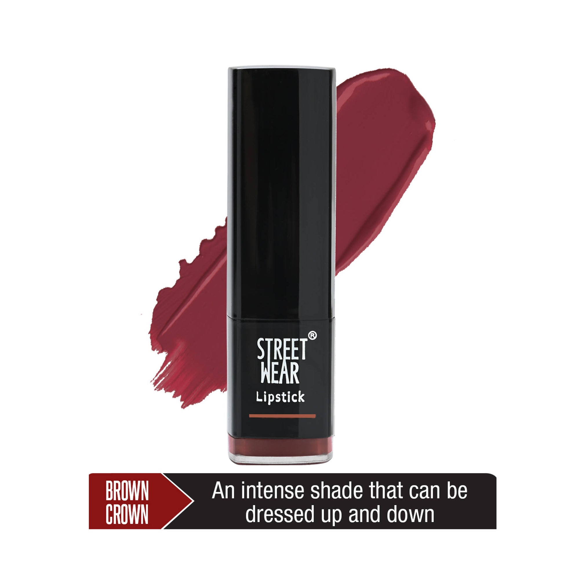 Street Wear Satin Smooth Lipstick - Brown Crown
