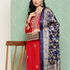Dhiyona VA Women's Floral Yoke Design Regular Kurta with Trousers & With Dupatta