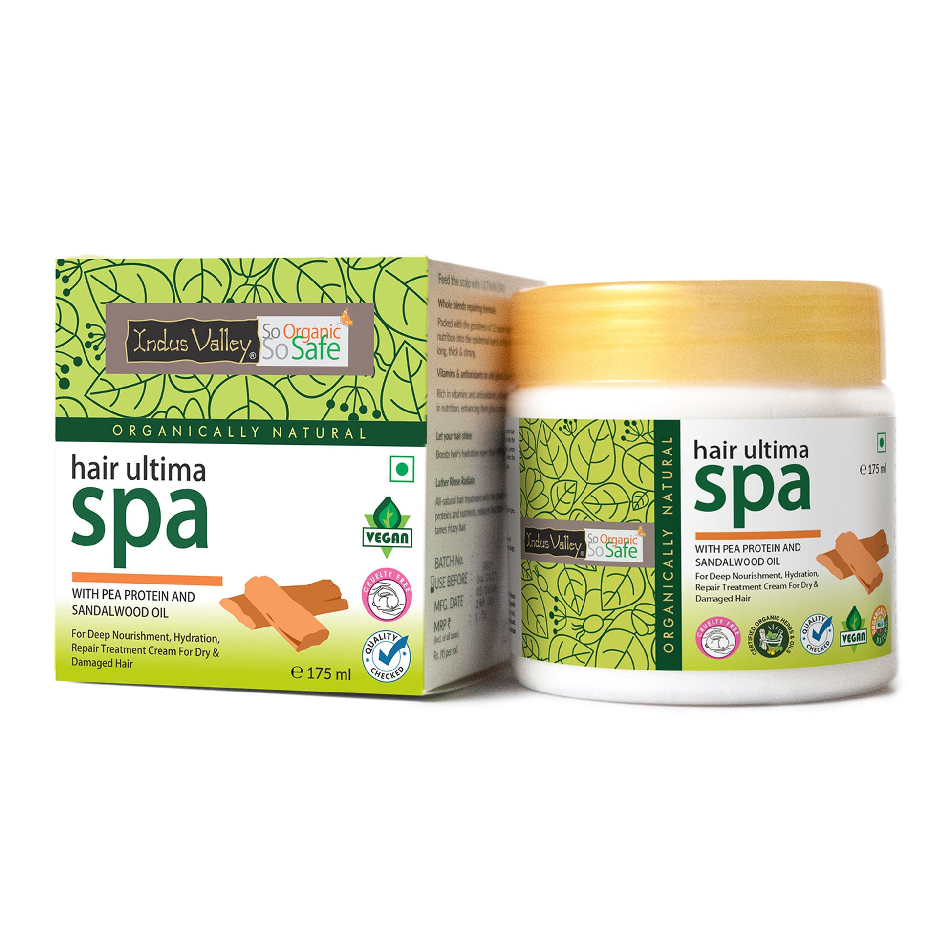 Indus Valley Keratin Hair Spa Cream Deep Nourishing, Smooth Repair, Frizz Control