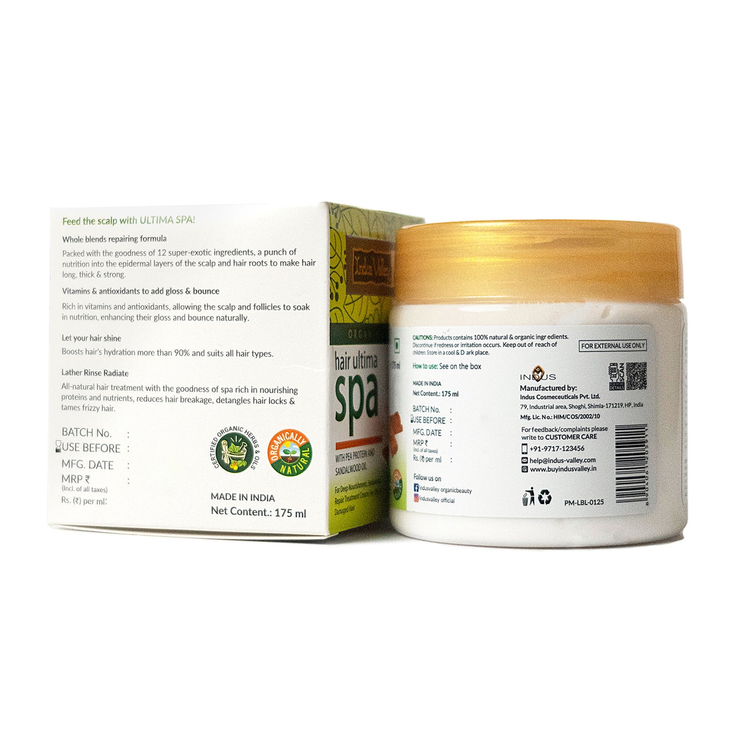 Indus Valley Keratin Hair Spa Cream Deep Nourishing, Smooth Repair, Frizz Control