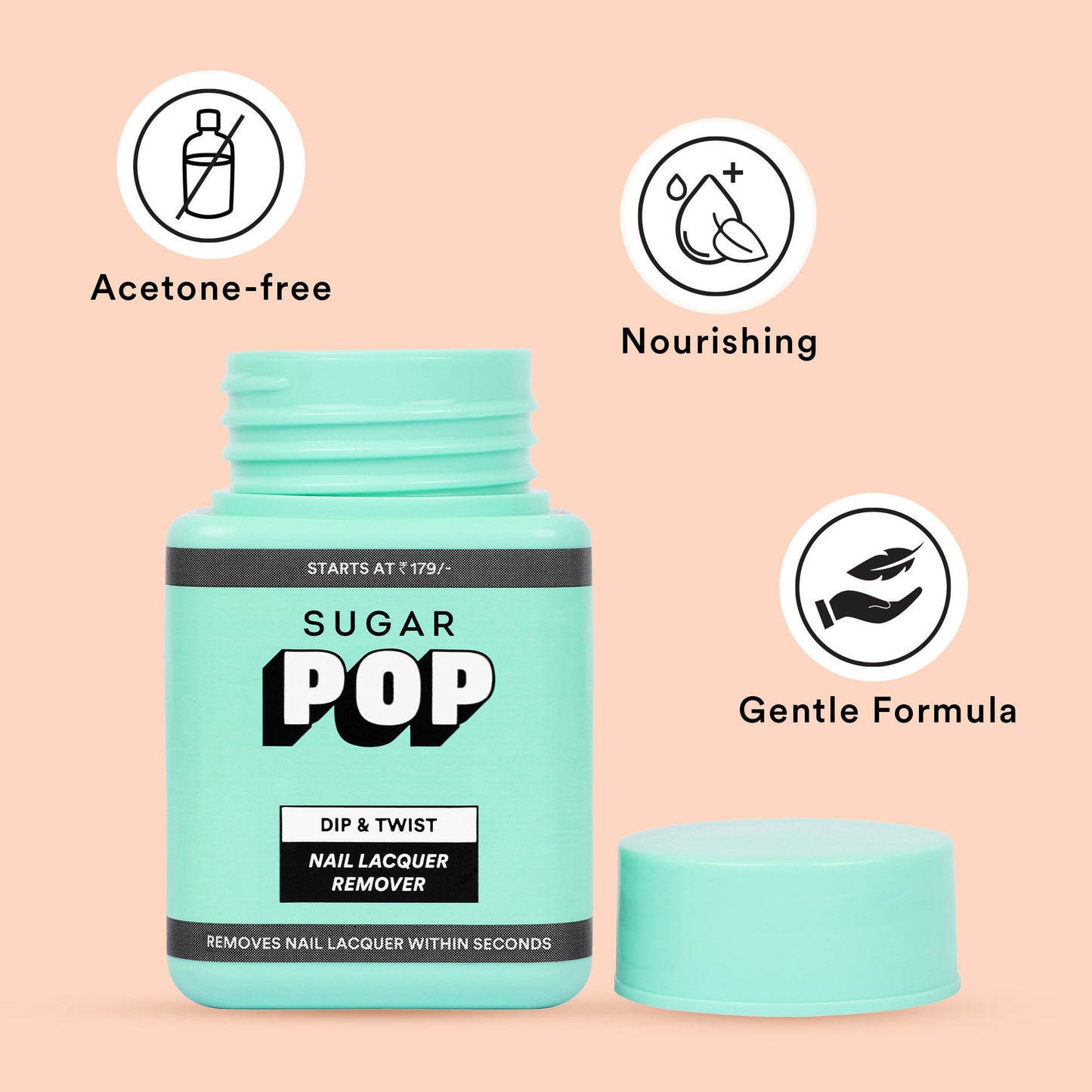 SUGAR POP Dip & Twist Nail Lacquer Remover