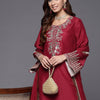 Dhiyona VA Women'sFloral Embroidered Zari Kurta with Trousers & Dupatta