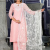 Dhiyona VA Women'sEthnic Motifs Embroidered Regular Thread Work Kurta with Trousers & Dupatta