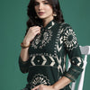 Dhiyona IE Floral Printed Sequinned Kurta with Trousers