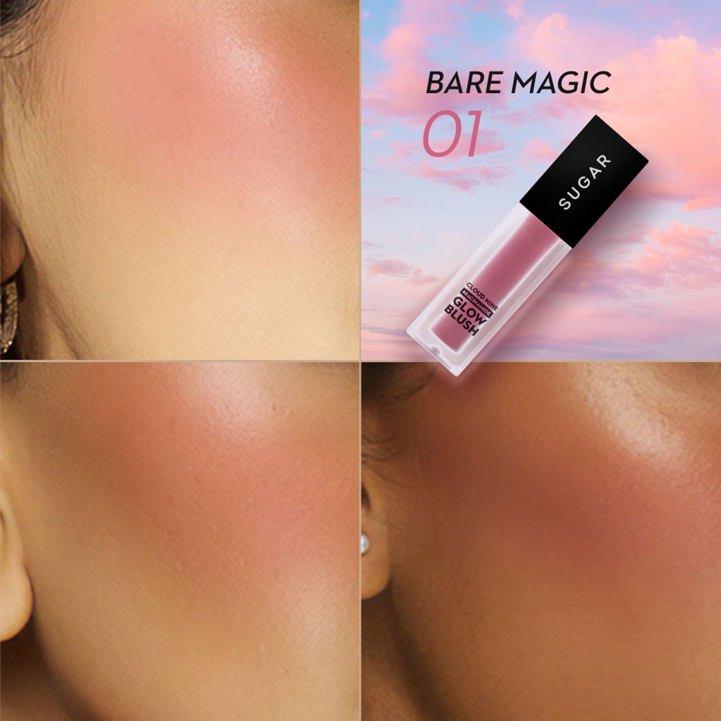 SUGAR Cloud Nine Niacinamide Glow Blush - 01 Bare Magic