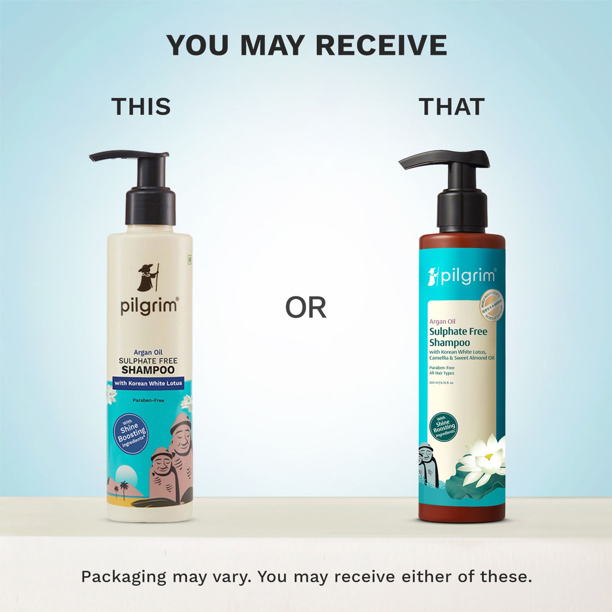 Pilgrim Argan Oil Sulphate Free Shampoo With Korean White Lotus For Shiny & Nourished Hair