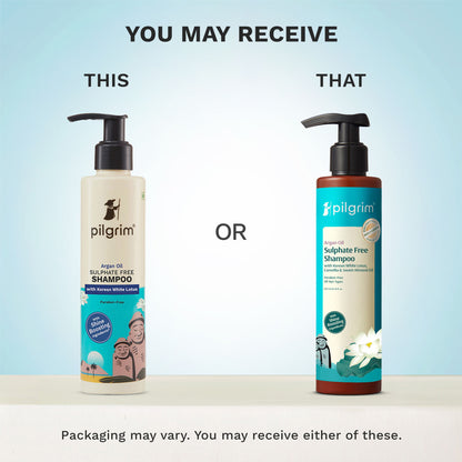 Pilgrim Argan Oil Sulphate Free Shampoo With Korean White Lotus For Shiny & Nourished Hair