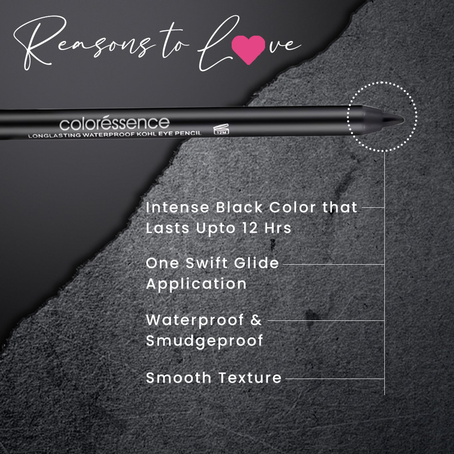 Coloressence HD Kohl Charisma Kajal Pencil - Black