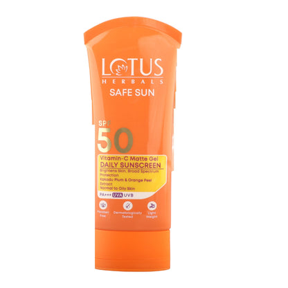 Lotus Herbals Safe Sun Vitamin C Matte Gel Daily Sunscreen SPF 50