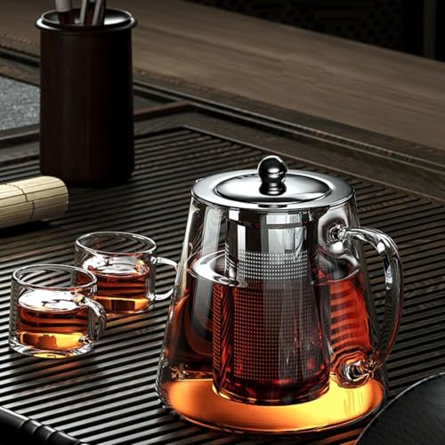 Jinelza Glass Round Kettle Teapot 750ML