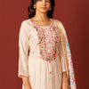Dhiyona IE Floral Embroidered Thread Work Kurta With Trousers & Dupatta