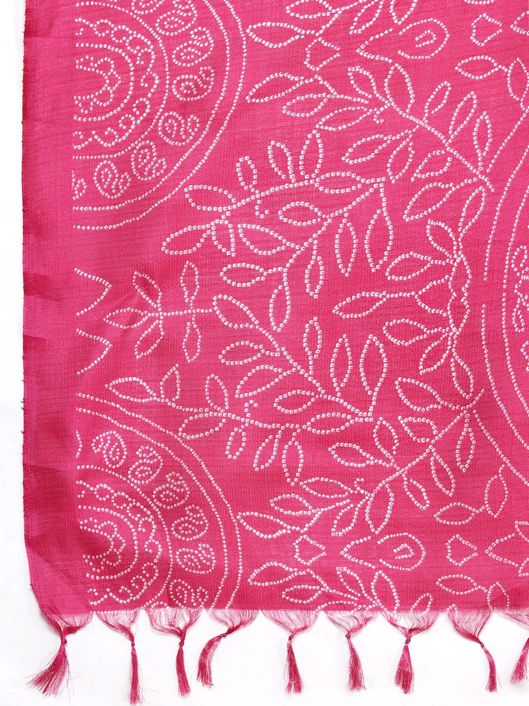 Indyancart VA Women's Fuchsia Pink Ethnic Motifs Pure Cotton Kurta with Palazzos & With Dupatta
