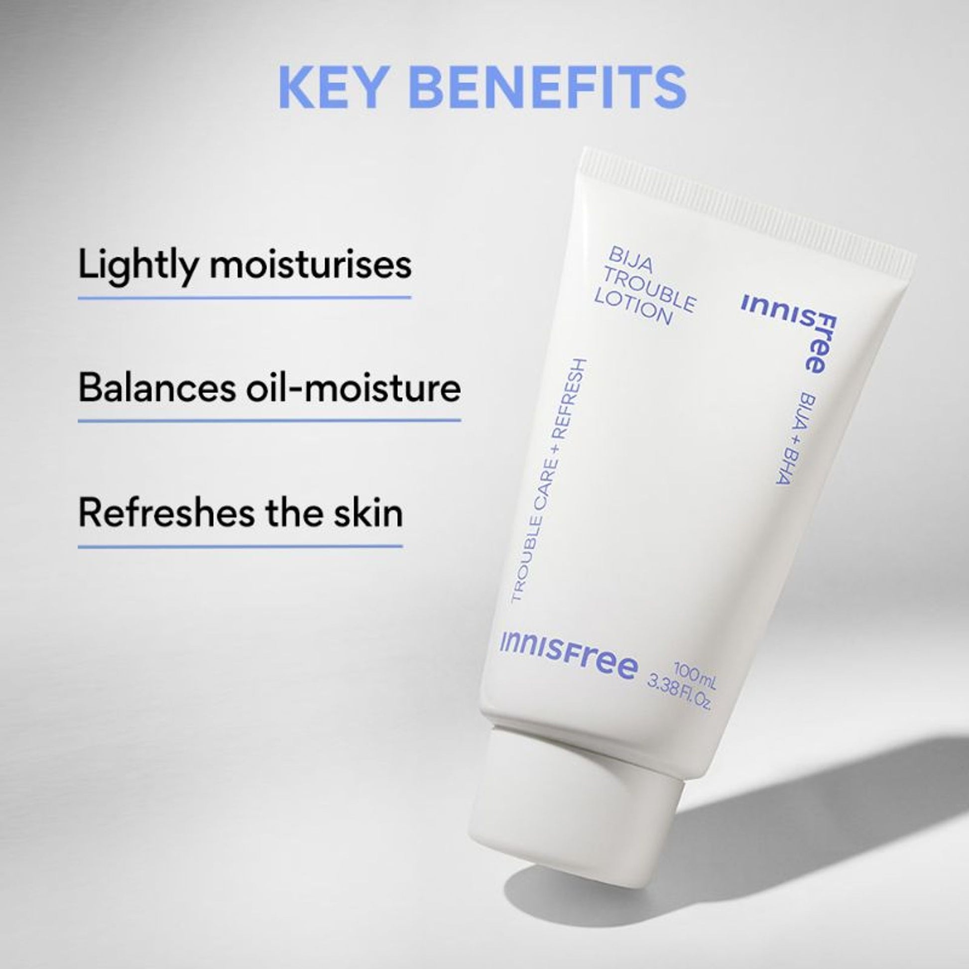 Innisfree Bija Trouble Care Lotion With Salicylic Acid For Oily, Combination Skin - Provides Smooth Skin
