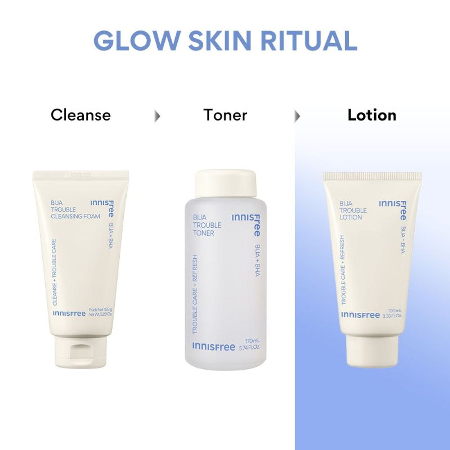 Innisfree Bija Trouble Care Lotion With Salicylic Acid For Oily, Combination Skin - Provides Smooth Skin