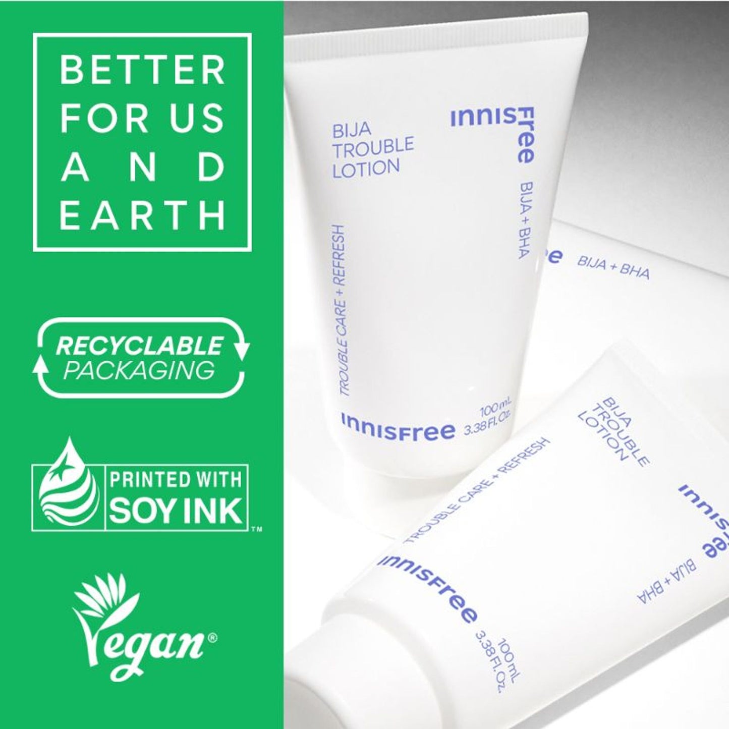 Innisfree Bija Trouble Care Lotion With Salicylic Acid For Oily, Combination Skin - Provides Smooth Skin