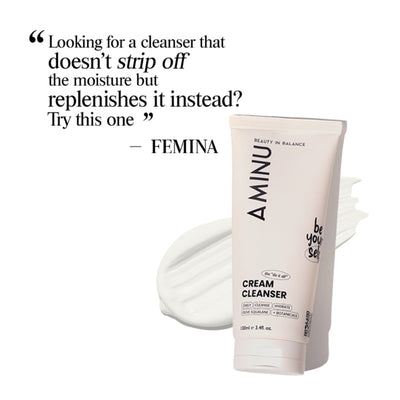 Aminu Cream Cleanser -Dirt,Makeup Remover, Hydrates Dry-Sensitive Skin -Ceramides,Glycerin, Soapfree