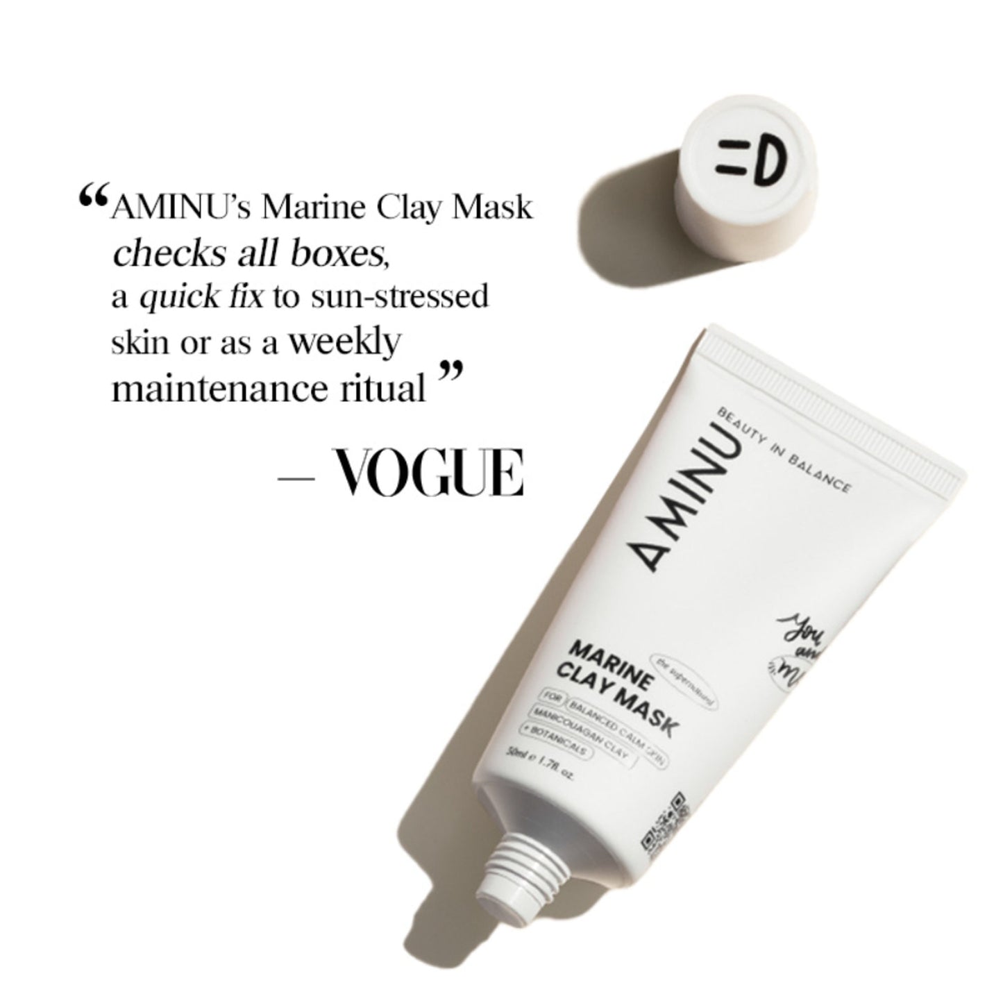 Aminu Marine Clay Mask -Clears Congestion,Calms Redness, Oil-Combination Skin -Licorice, Sea Water