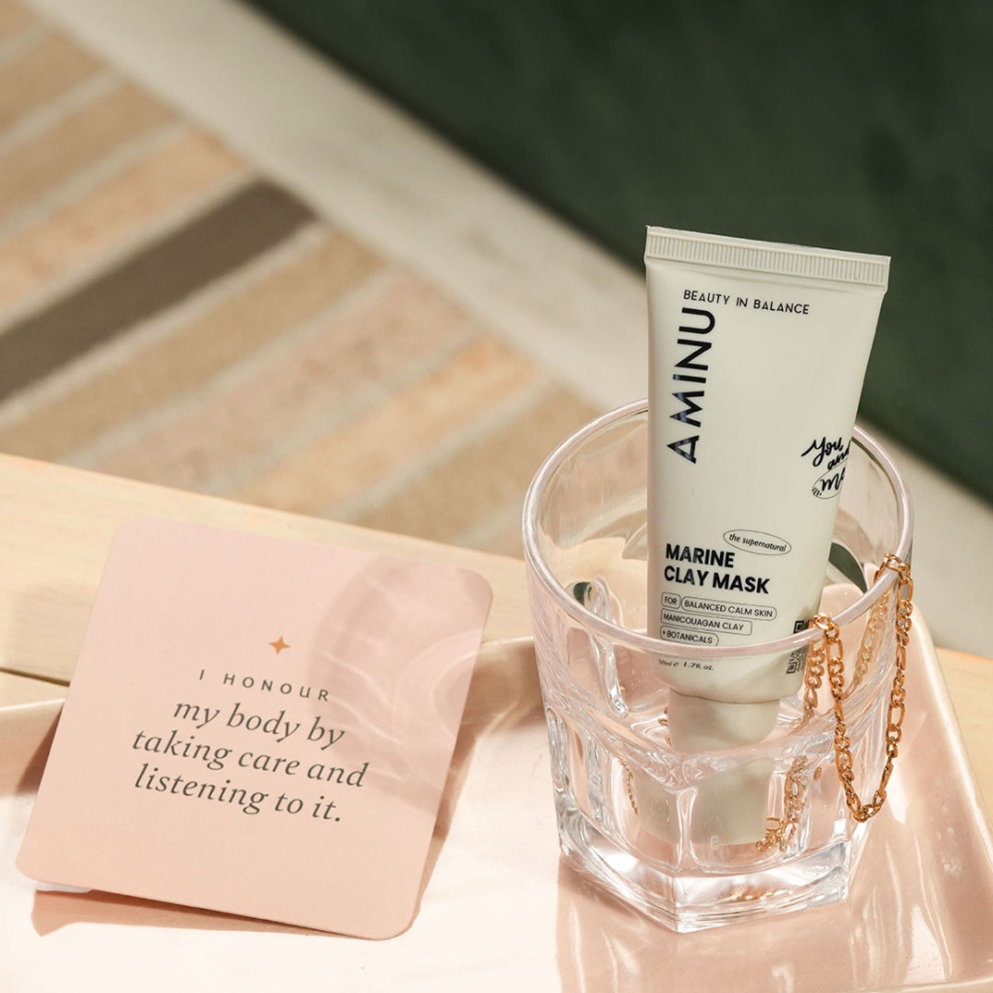 Aminu Marine Clay Mask -Clears Congestion,Calms Redness, Oil-Combination Skin -Licorice, Sea Water