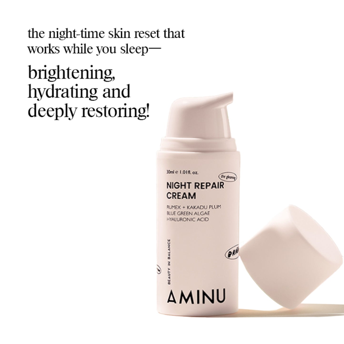 Aminu Night Repair Cream - Pigmentation, Dark Spots & Uneven Tone -Niacinamide, Vitamin C, Bisabolol