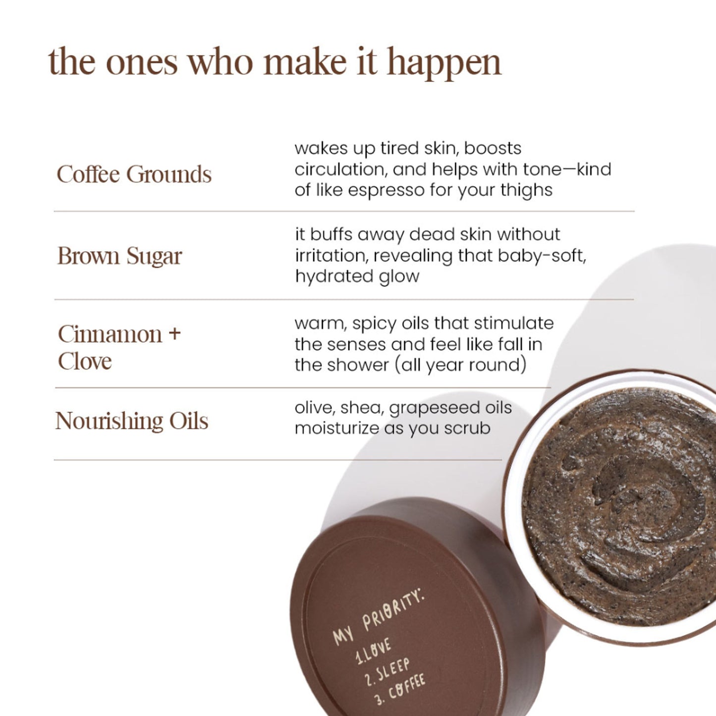 Aminu Antioxidant Body Scrub -Evens Tone, Boosts Circulation, Reduces Cellulite -Coffee, Brown Sugar