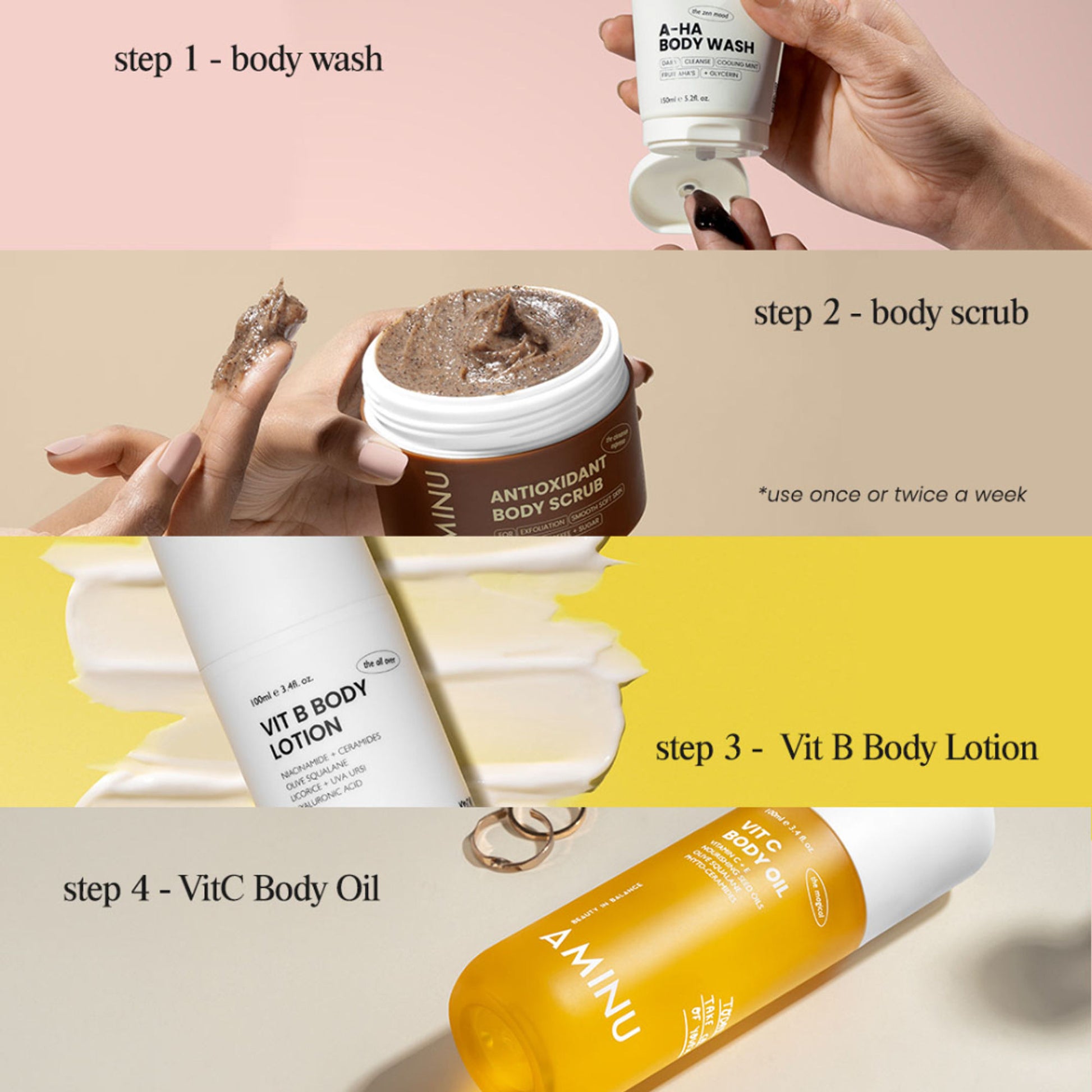 Aminu Antioxidant Body Scrub -Evens Tone, Boosts Circulation, Reduces Cellulite -Coffee, Brown Sugar