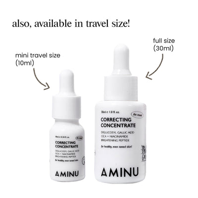Aminu Correcting Concentrate -Melasma, Dark Spots, Uneven Tone -Peptides, DGA, Cica, Guava Leaf