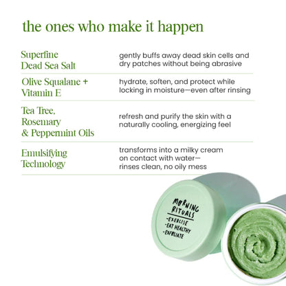 Aminu Sea Salt Body Scrub -Exfoliates Dry skin, Reduces Ingrown Hair & Keratosis Pilaris -Vitamin E
