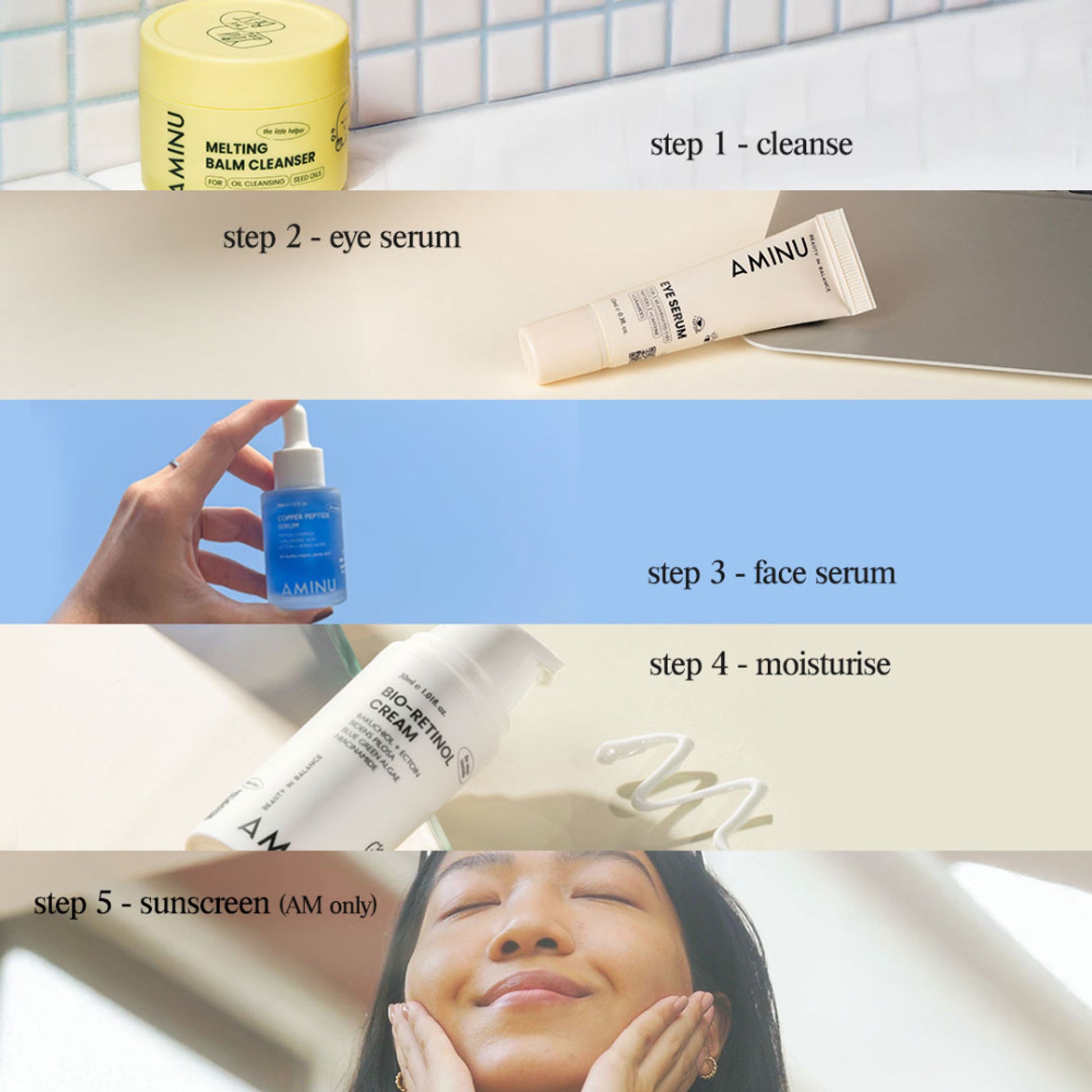 Aminu Eye Serum -Dark Circles, Puffiness, Wrinkles, Fine Lines -Caffeine, Ceramides, Peptide, Ectoin