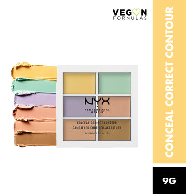 NYX Professional Makeup Conceal, Correct, Contour Palette - Light - Color Correcting Concealer