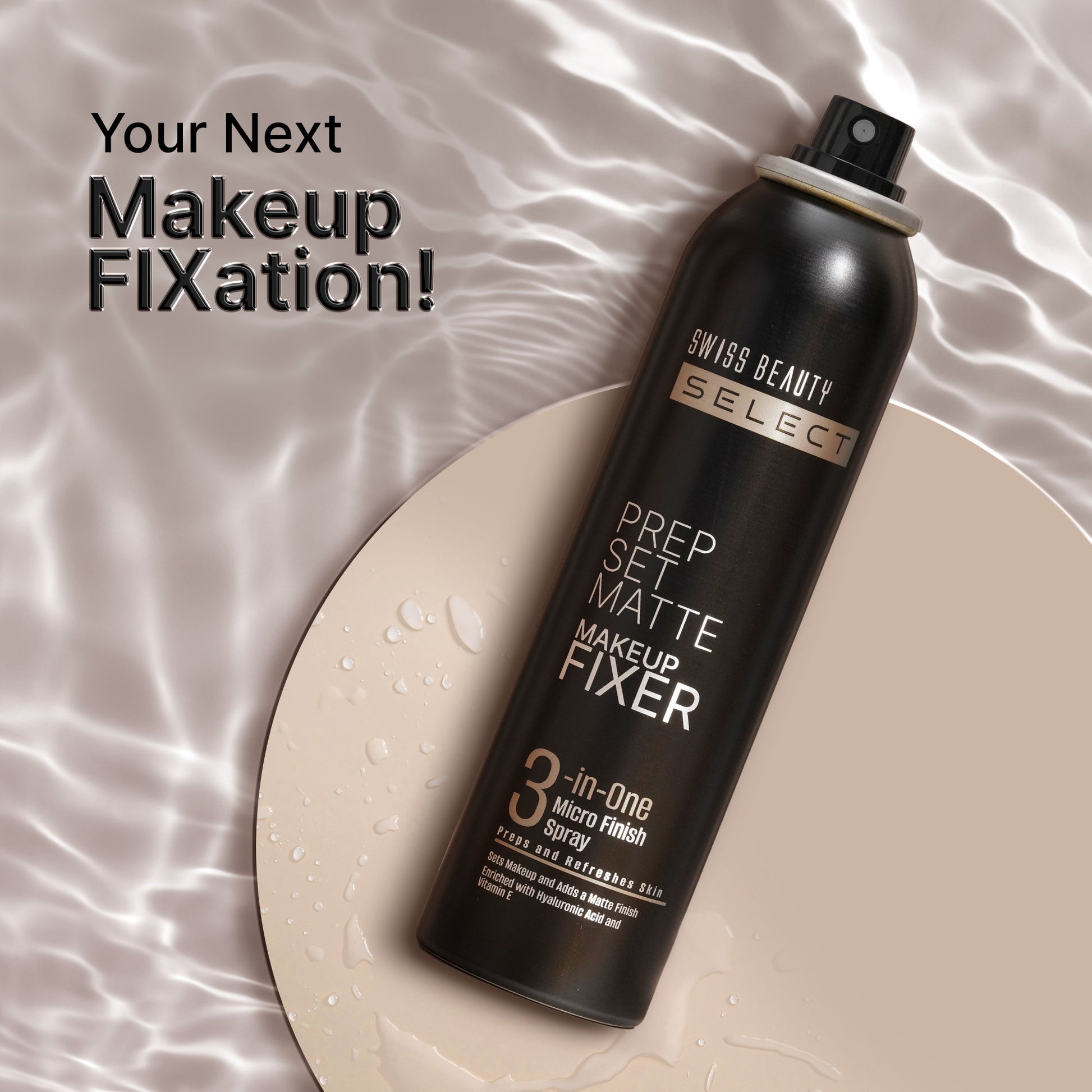Swiss Beauty Select Prep Set Matte 3 In 1 Micro Finish Spray Enriched With Hyaluronic Acid and Vitamin E