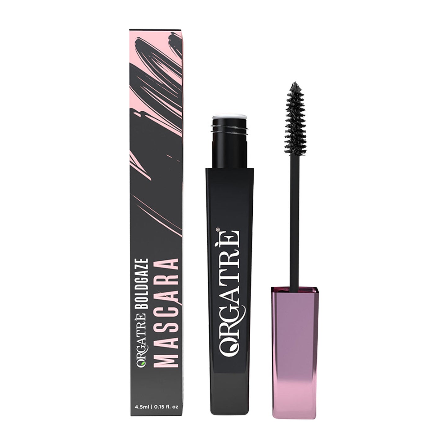 Orgatre Boldgaze Waterproof Mascara for High Volume, Smudge-Proof & Highly Pigmented Very Black