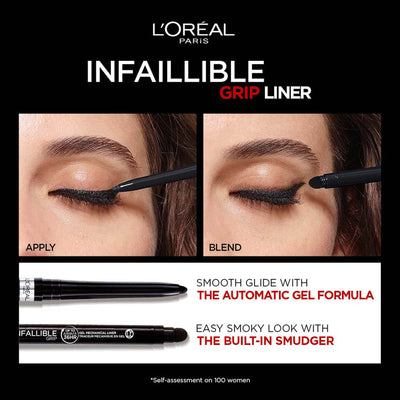 L'Oreal Paris Infaillible Grip Upto 36H Gel Automatic Eye Liner - 003 Taupe Grey
