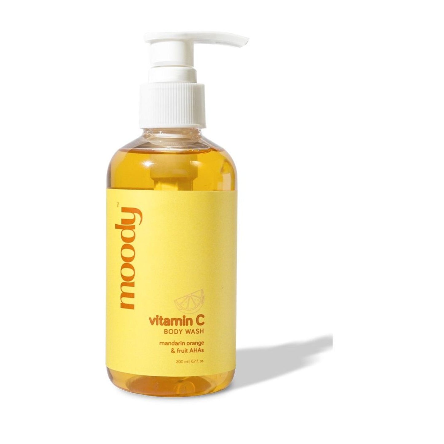 Moody Vitamin C Body Wash With Fruit AHA's Grapefruit for Brighter Cleansed Skin Sulphate Free