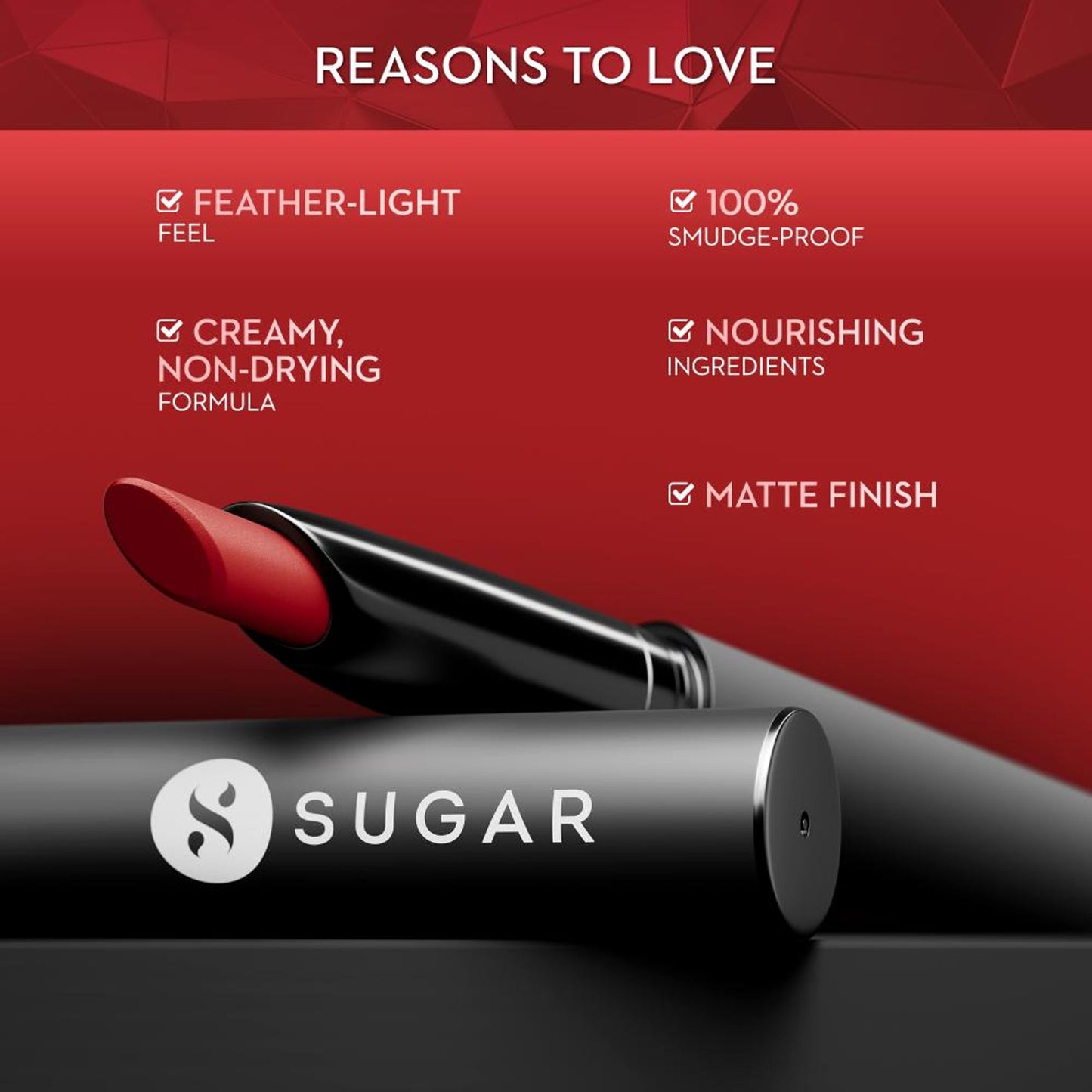 SUGAR Matte Attack Transferproof Lipstick - 04 Maroon Vibe (Dark Red)