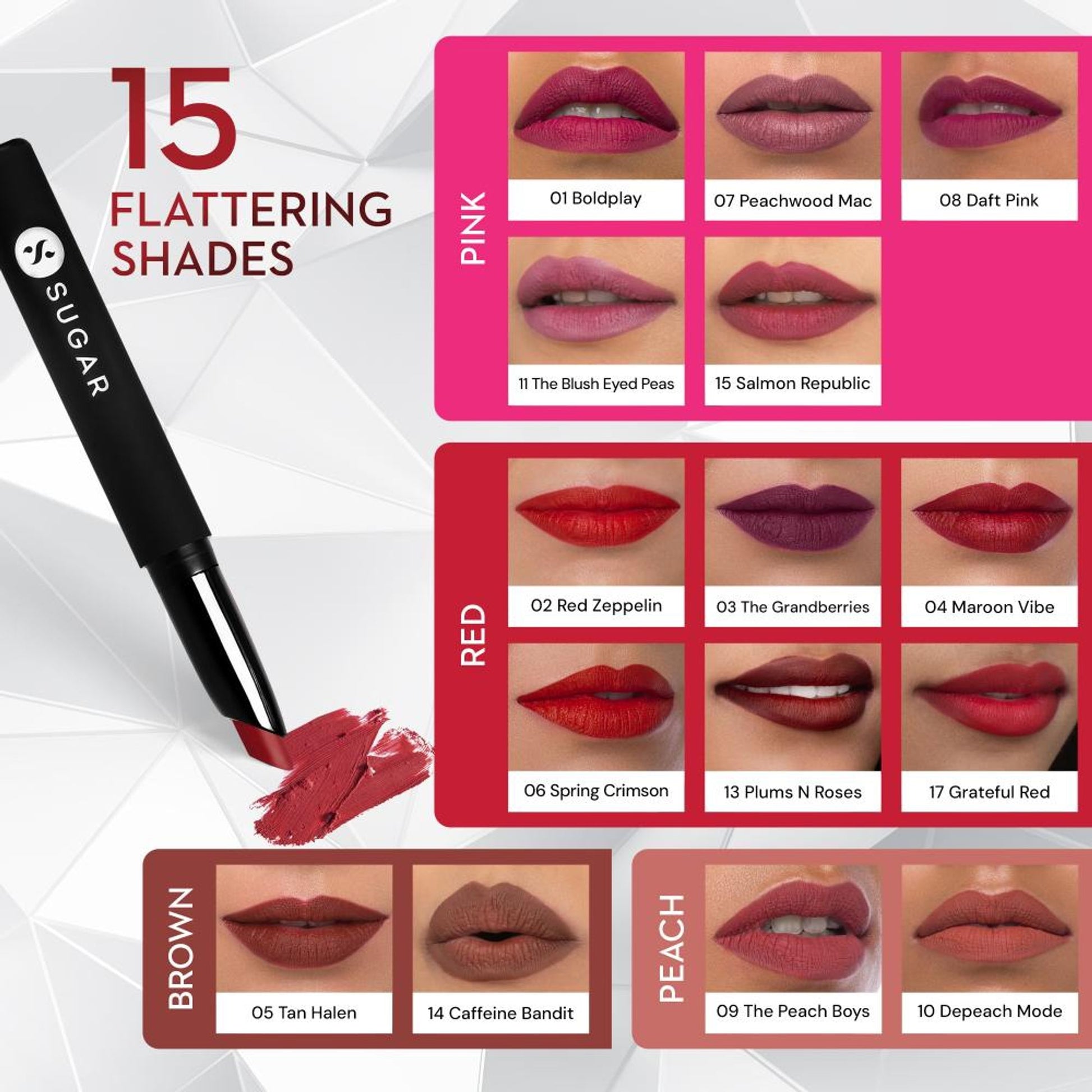 SUGAR Matte Attack Transferproof Lipstick - 04 Maroon Vibe (Dark Red)
