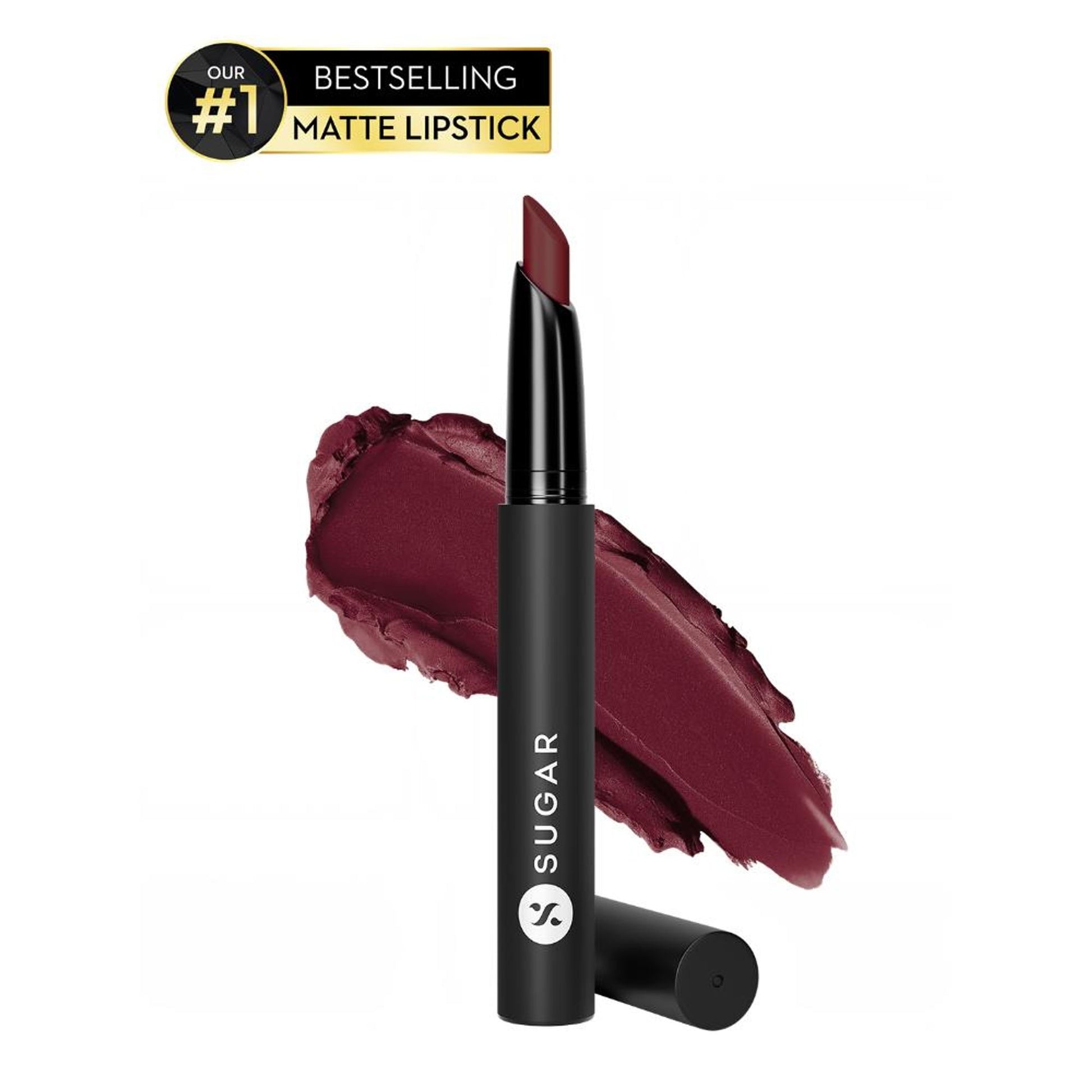 SUGAR Matte Attack Transferproof Lipstick - 13 Plums N Roses (deep Reddish Plum)