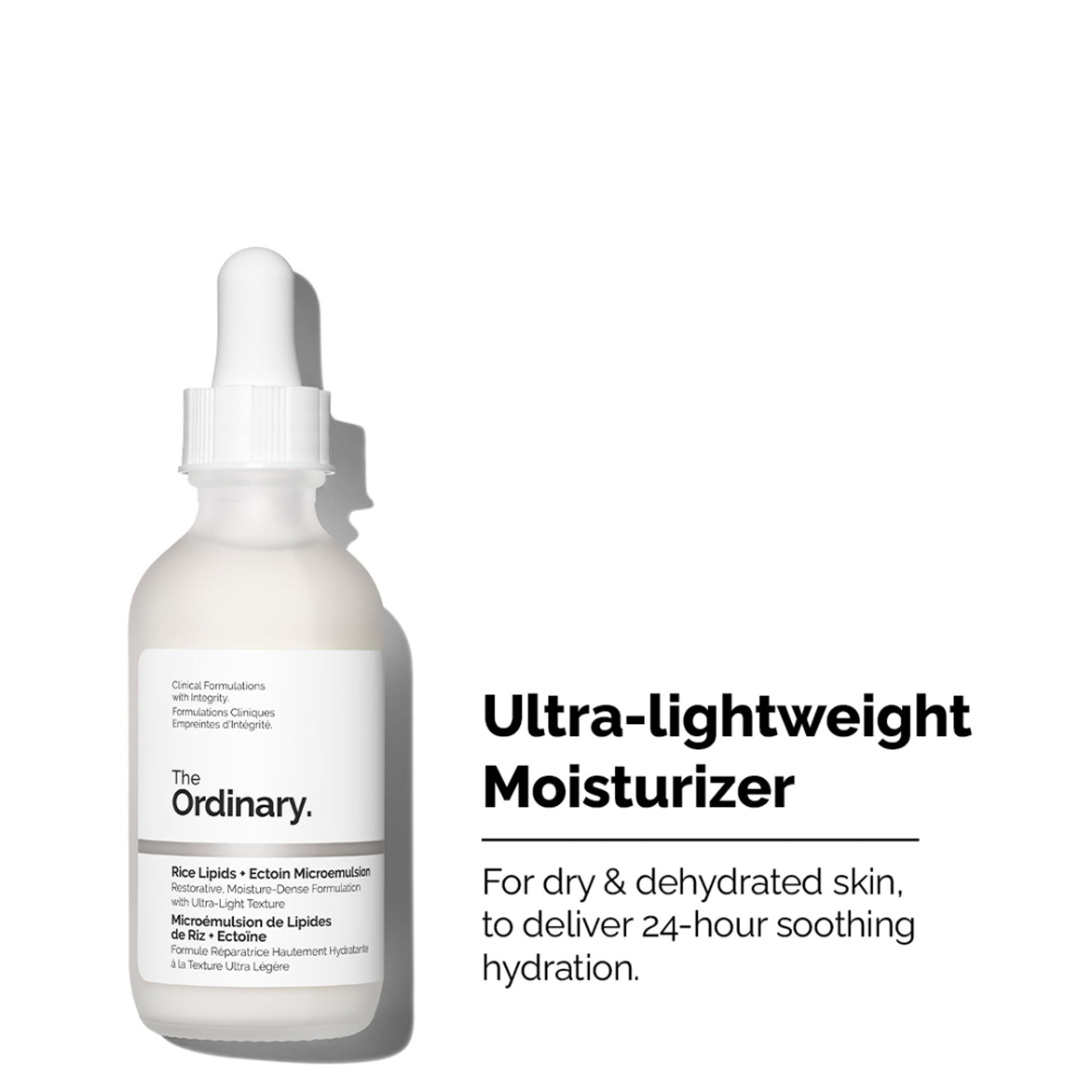 The Ordinary Rice Lipids + Ectoin Microemulsion - Light Weight Face Moisturizer
