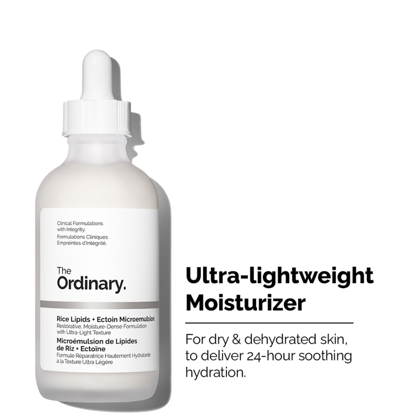 The Ordinary Rice Lipids + Ectoin Microemulsion - Light Weight Face Moisturizer