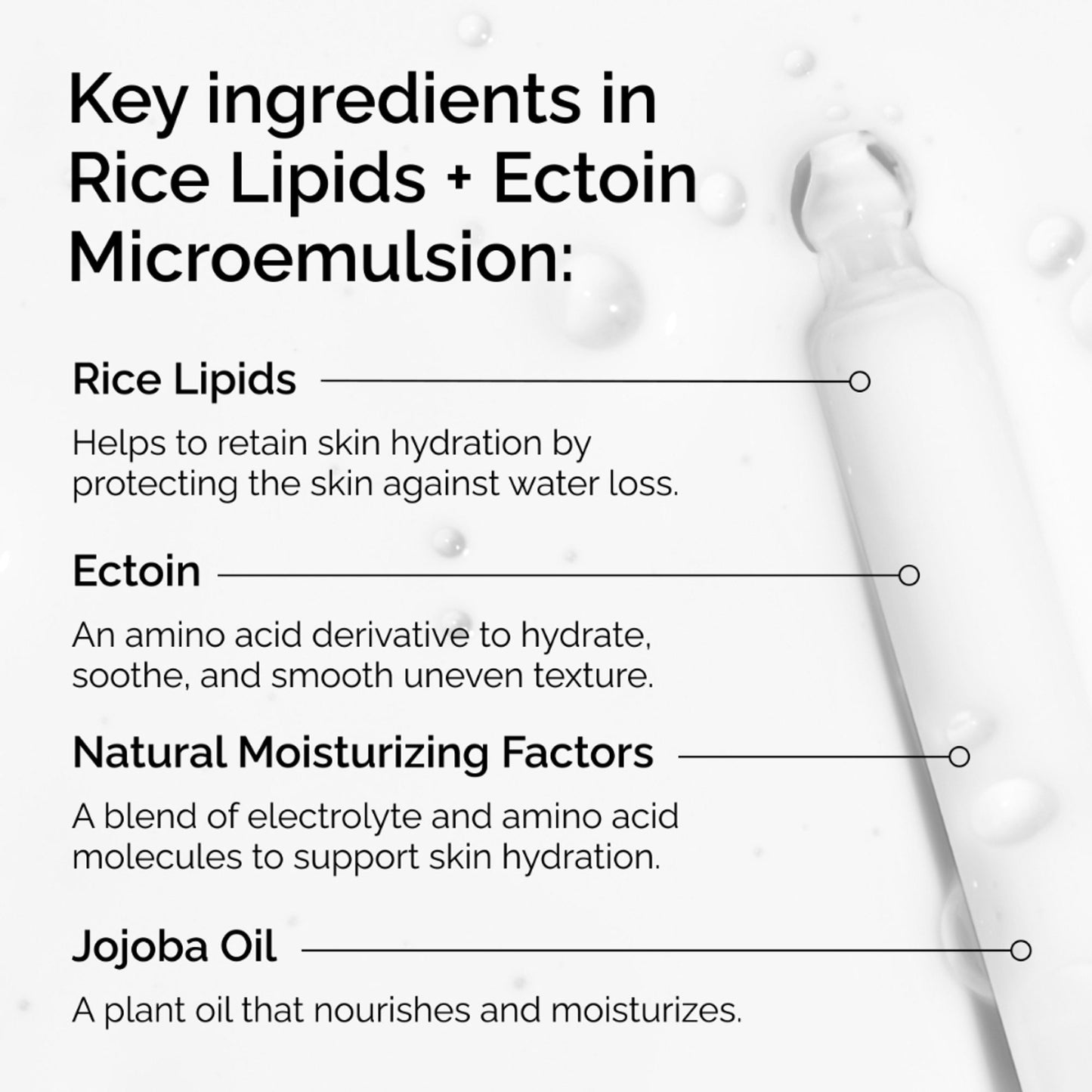 The Ordinary Rice Lipids + Ectoin Microemulsion - Light Weight Face Moisturizer