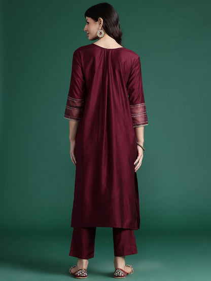 Dhiyona IE Pleated Liva Kurta with Trousers