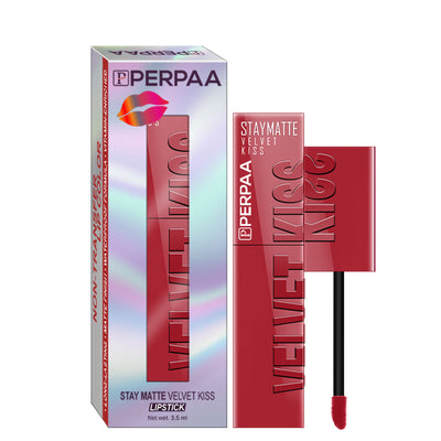 PERPAA Velvet Kiss Matte Waterproof Liquid Lipstick - Matte Red