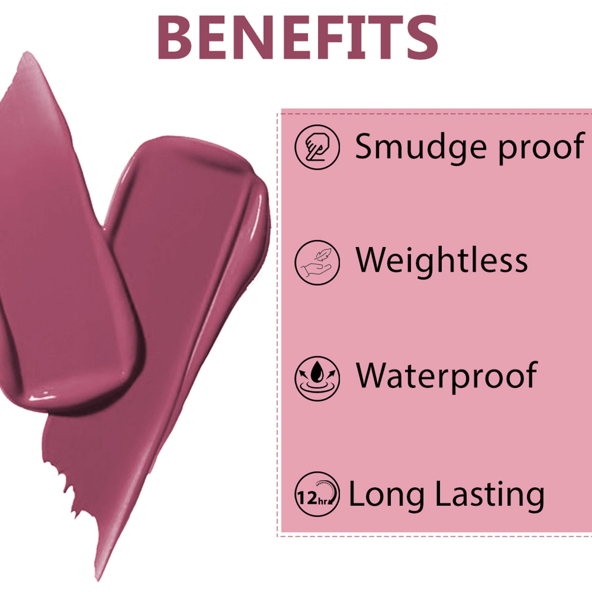 PERPAA Velvet Kiss Matte Waterproof Liquid Lipstick - Light Mauve