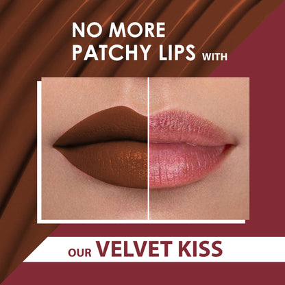 PERPAA Velvet Kiss Matte Waterproof Liquid Lipstick - Dark Brown