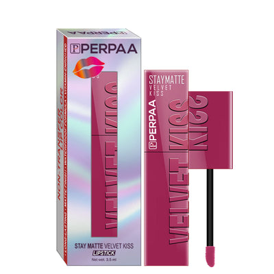 PERPAA Velvet Kiss Matte Waterproof Liquid Lipstick - Dark Pink